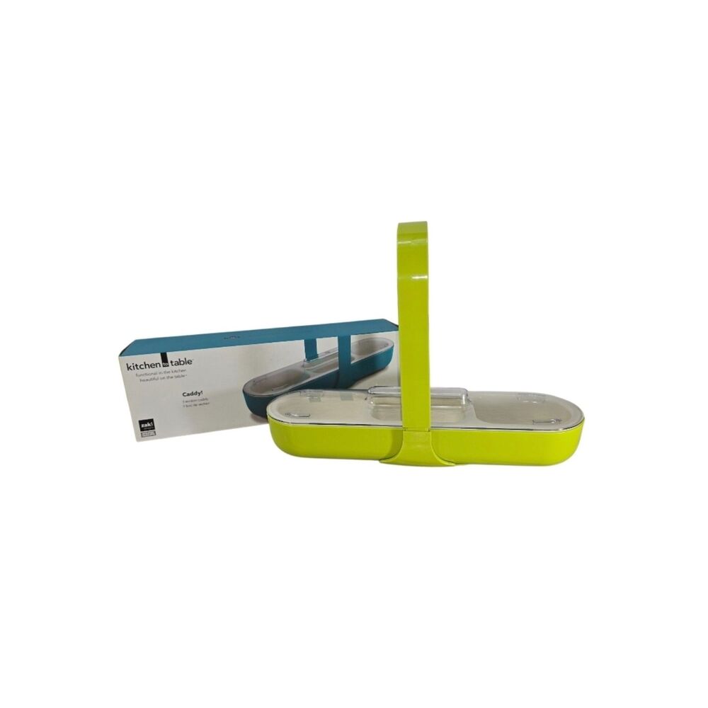 Kitchen to Table Zak Designs Condiment Caddy 3 Section Lime Green BPA - Free New